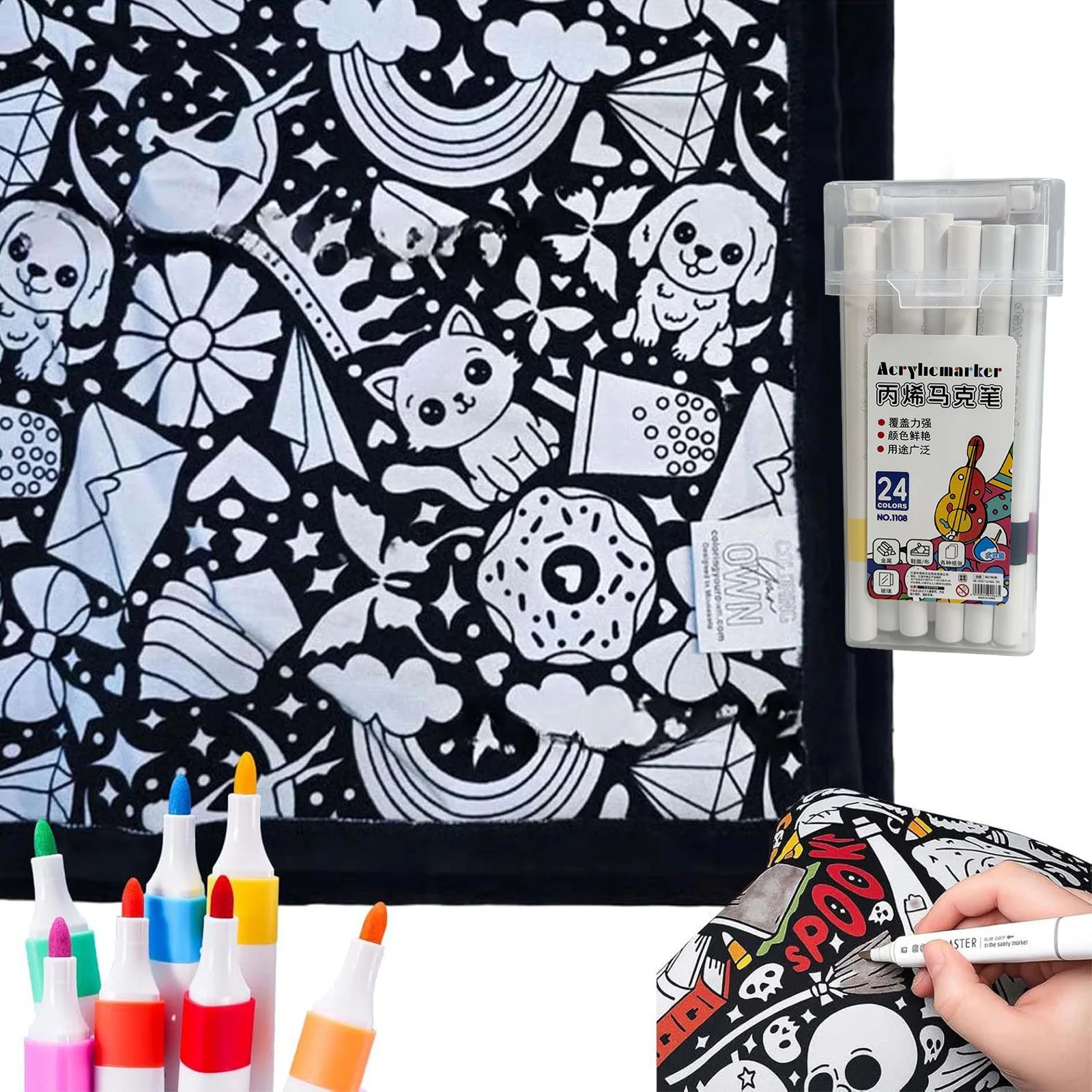 Couverture à colorier DIY